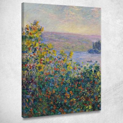 Aiuole Di Fiori A Vetheuil 1881 Claude Monet mnt26 quadro stampa su tela