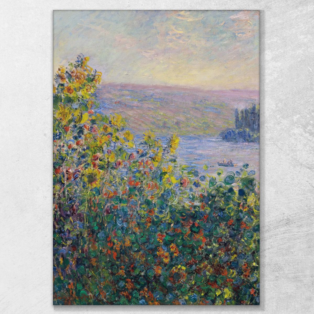 Aiuole Di Fiori A Vetheuil 1881 Claude Monet mnt26 quadro stampa su tela