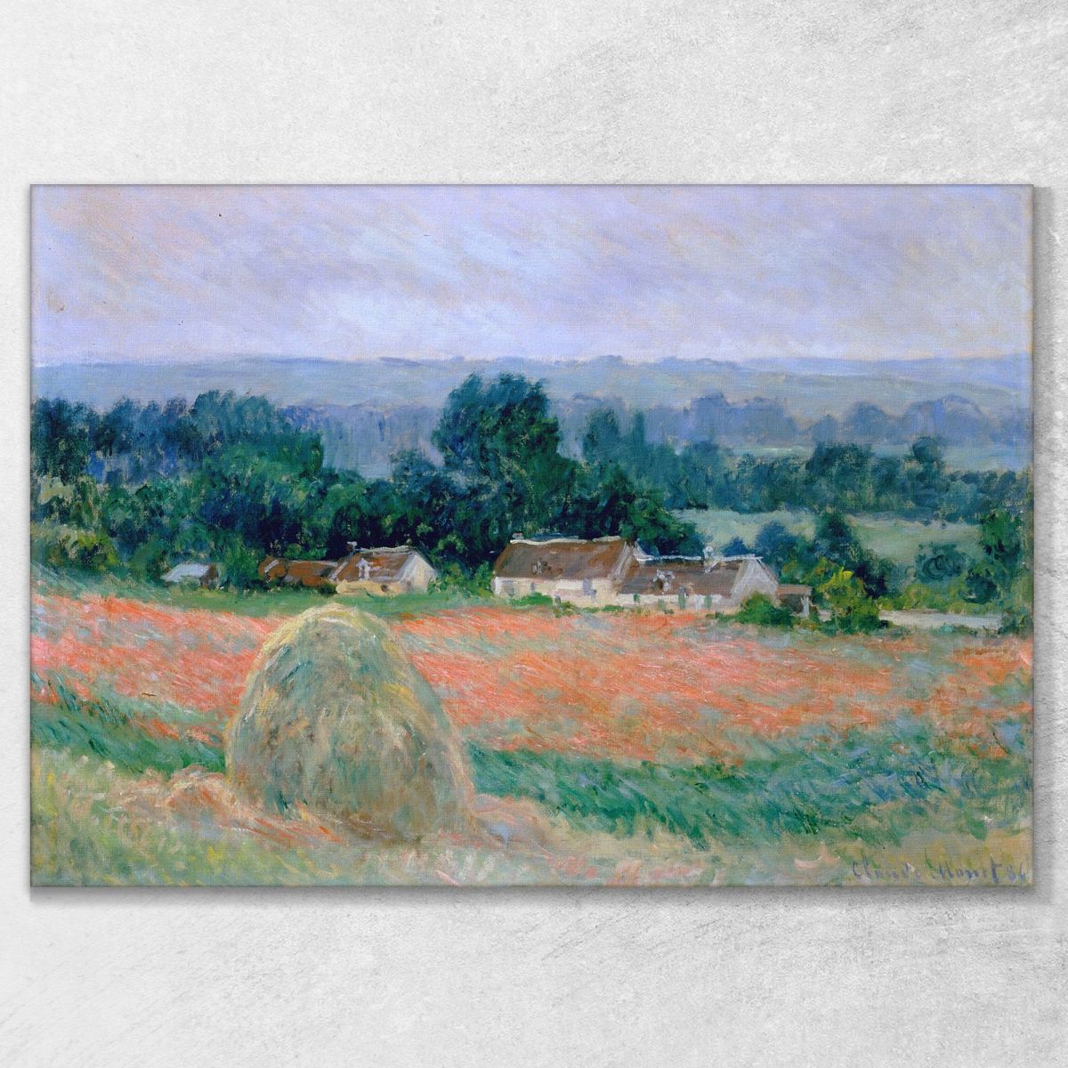 Pagliaio A Giverny 1886 Claude Monet mnt28 quadro stampa su tela