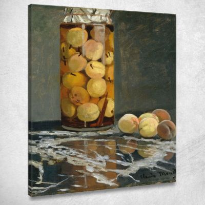 Vaso Di Pesche 1866 Claude Monet mnt34 quadro stampa su tela