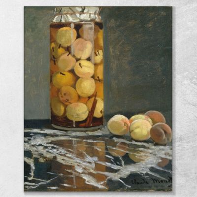 Vaso Di Pesche 1866 Claude Monet mnt34 quadro stampa su tela