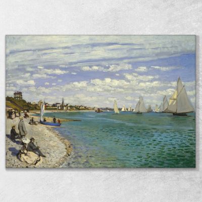 Regata A Sainte-Adresse 1867 Claude Monet mnt52 quadro stampa su tela