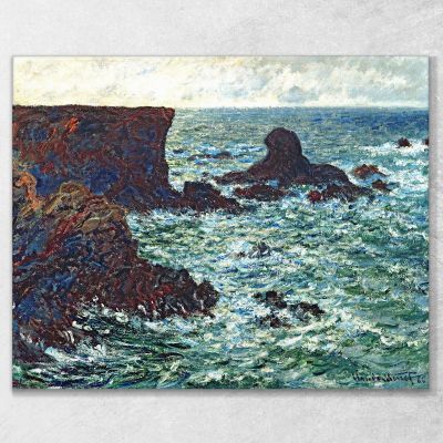 Rocce A Port-Coton Il Leone 1886 Claude Monet mnt55 quadro stampa su tela