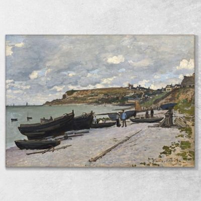 Saint-Adresse Barche Da Pesca Sulla Riva 1867 Claude Monet mnt56 quadro stampa su tela