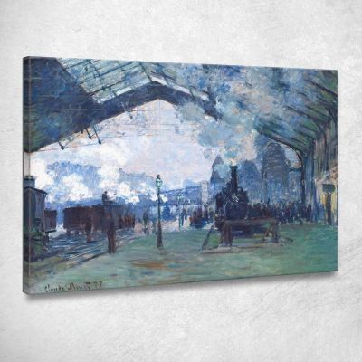 Stazione Saint-Lazare Treno Della Normandia 1877 Claude Monet mnt58 quadro stampa su tela