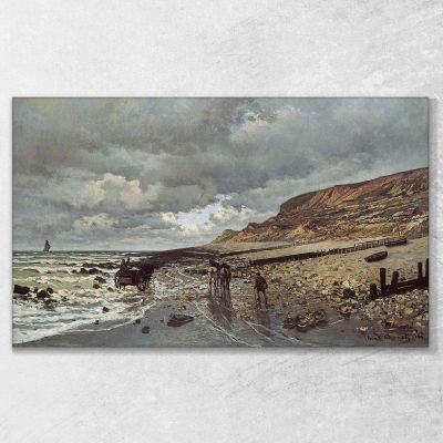 Le Promontoire De L'Heve À Marée Basse 1865 Claude Monet, mnt76 tableau impression sur toile