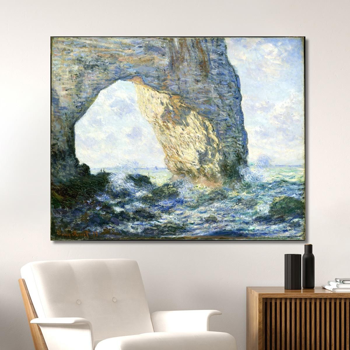 Il Manneport Rock Arch A Ovest Di Etretat 1883 Claude Monet mnt81 quadro stampa su tela