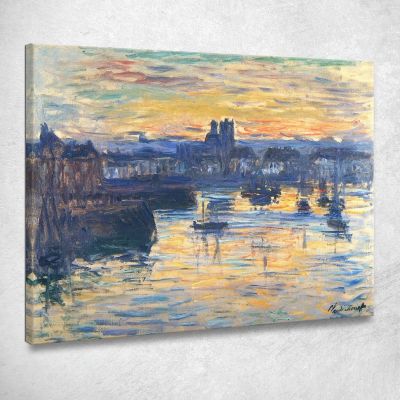 Il Porto Di Dieppe Sera 1882 Claude Monet mnt85 quadro stampa su tela