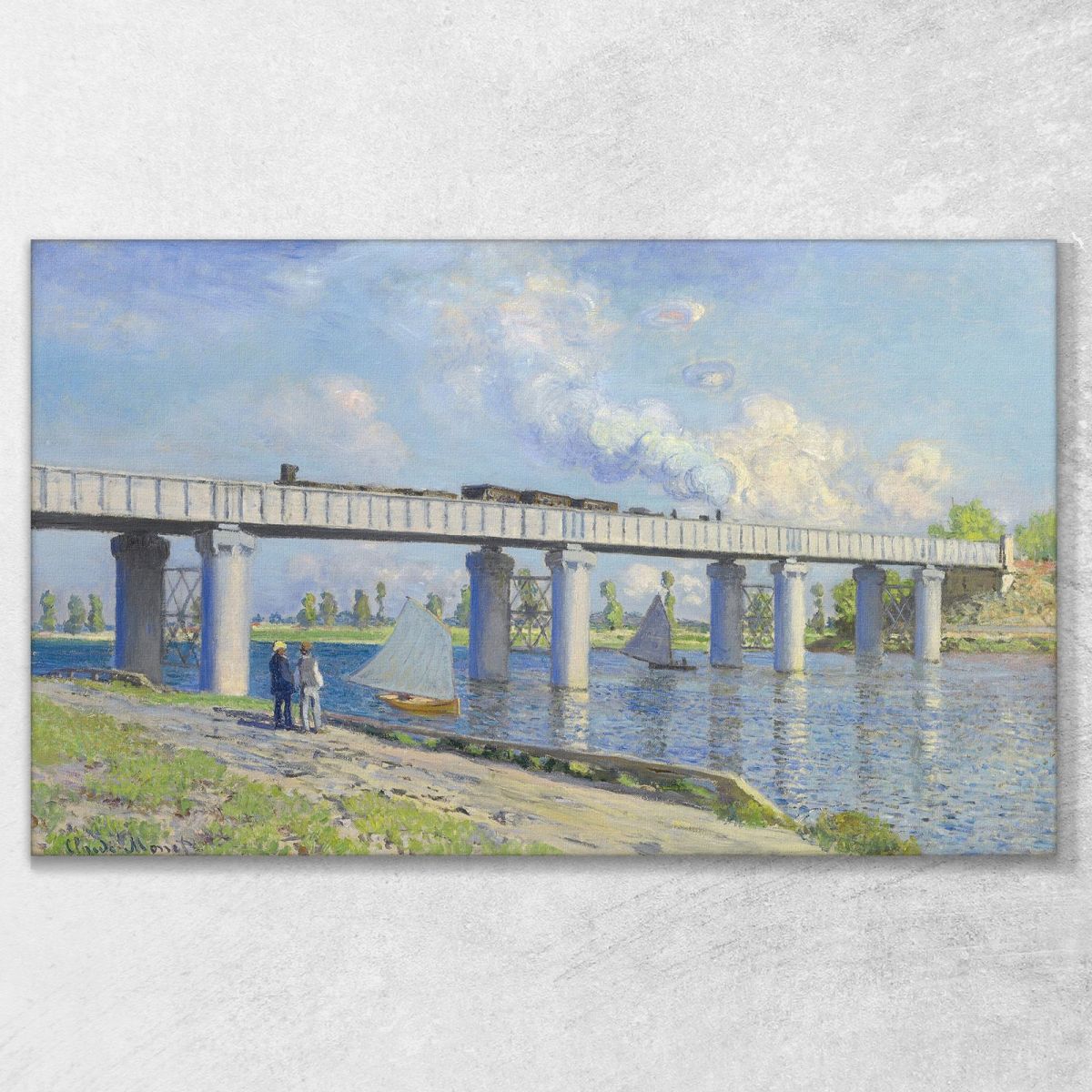 Il Ponte Ferroviario Ad Argenteuil 1873 Claude Monet mnt87 quadro stampa su tela