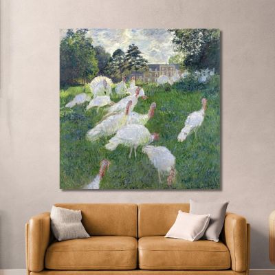 I Tacchini 1876 Claude Monet mnt99 quadro stampa su tela