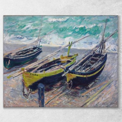 Tre Barche Da Pesca 1885 Claude Monet mnt102 quadro stampa su tela