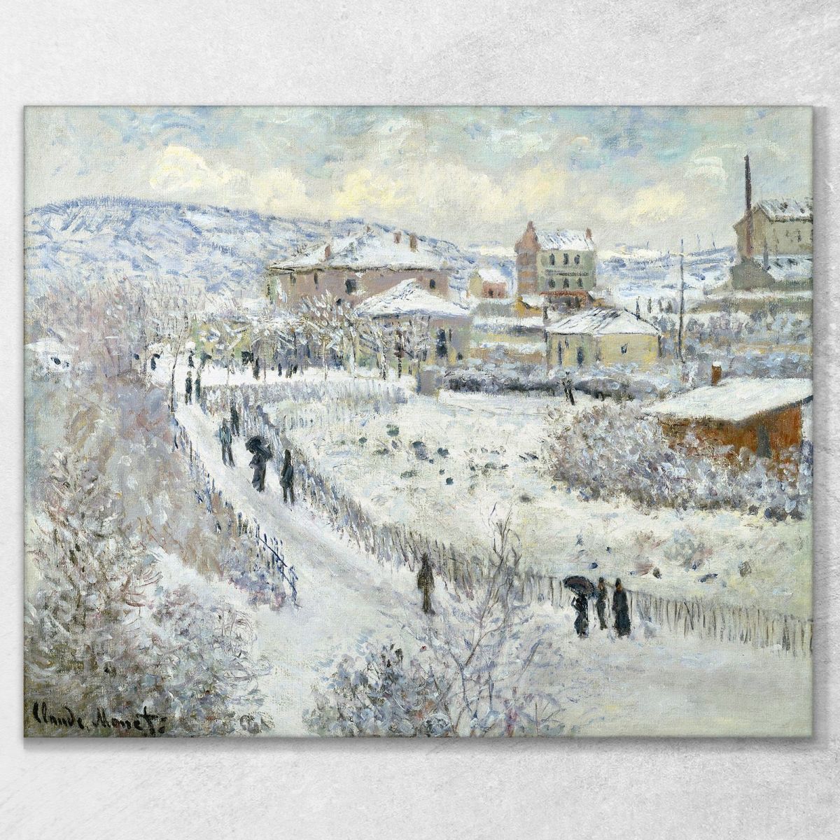 Veduta Di Argenteuil Nella Neve 1875 Claude Monet mnt106 quadro stampa su tela