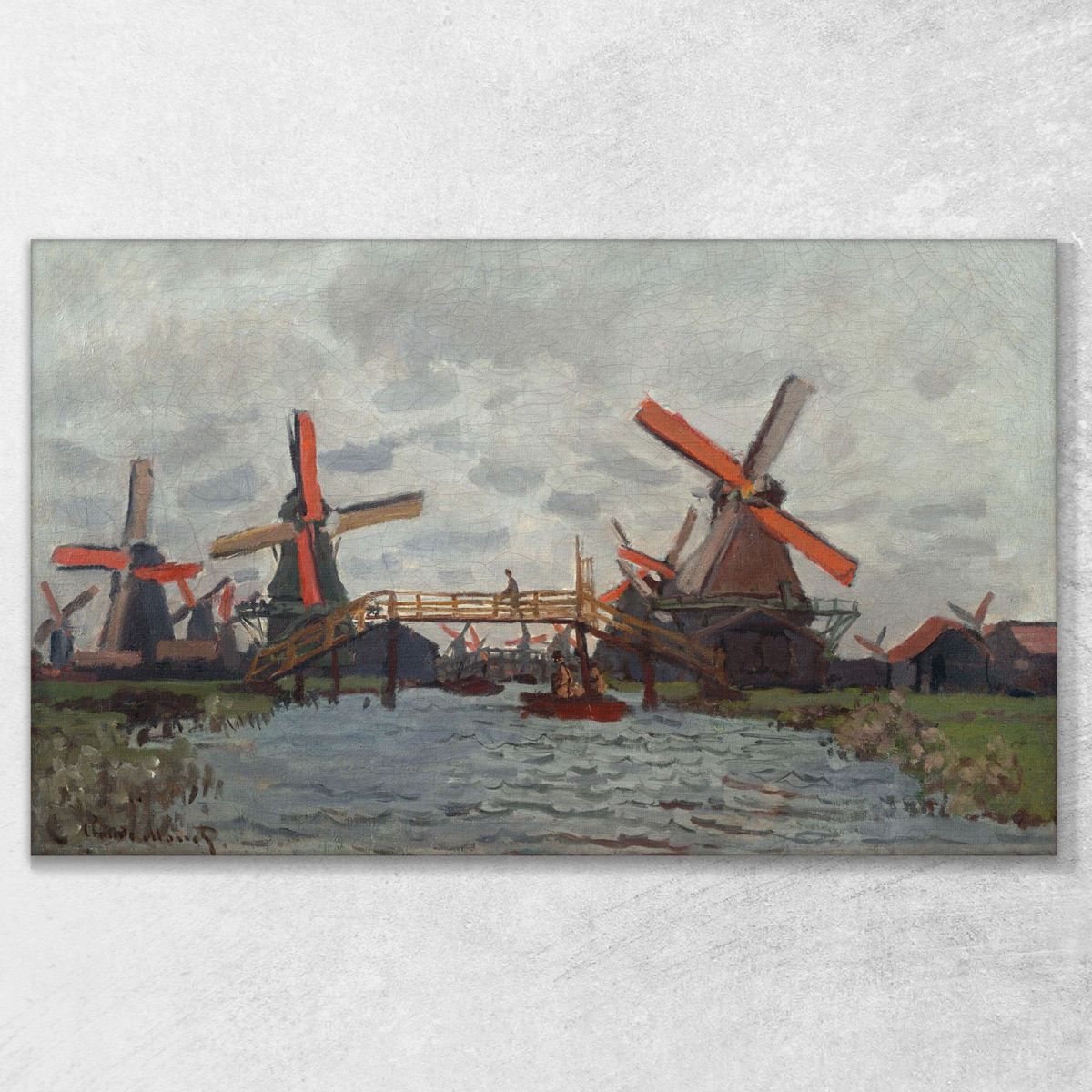 Mulini A Vento Vicino A Zaandam 1871 Claude Monet mnt115 quadro stampa su tela