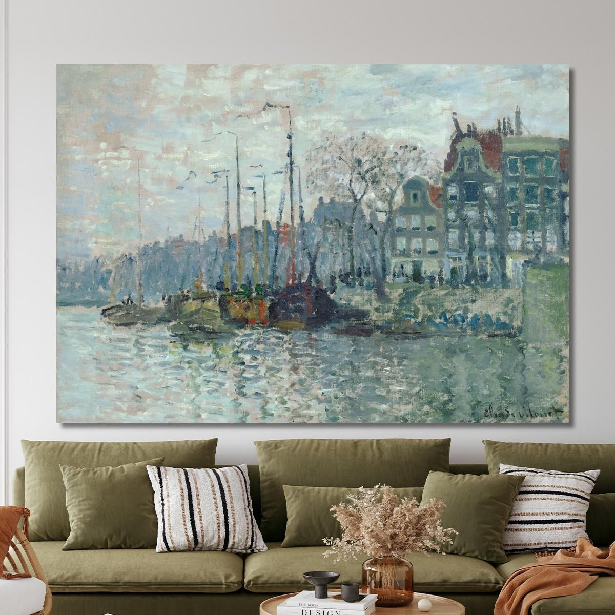 Zaandam La Diga 1874 Claude Monet mnt118 quadro stampa su tela