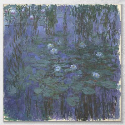 Nymphéas Bleus Claude Monet, mnt120 tableau impression sur toile