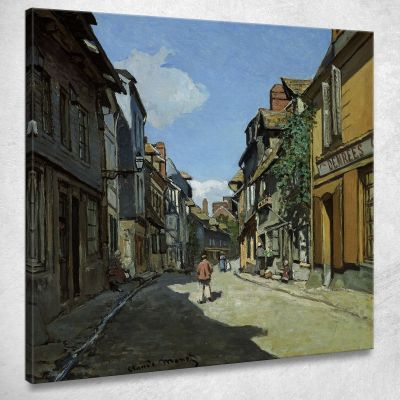 Rue De La Bavole Honfleur Claude Monet mnt123 quadro stampa su tela