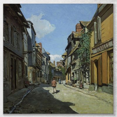 Rue De La Bavole Honfleur Claude Monet mnt123 quadro stampa su tela