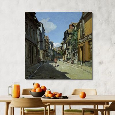 Rue De La Bavole Honfleur Claude Monet mnt123 quadro stampa su tela