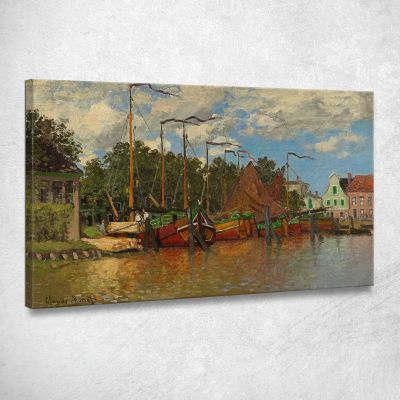 Barche A Zaandam Claude Monet mnt126 quadro stampa su tela