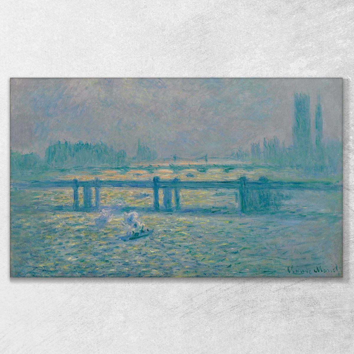 Ponte Di Charing Cross Riflessioni Sul Tamigi Claude Monet mnt127 quadro stampa su tela