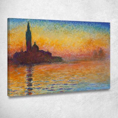 San Giorgio Maggiore Al Tramonto Claude Monet mnt132 quadro stampa su tela