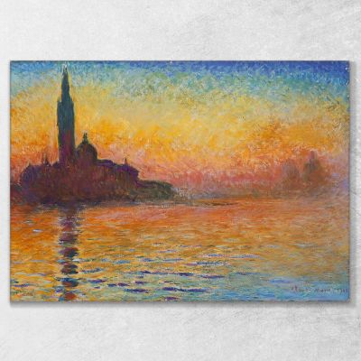 San Giorgio Maggiore Al Tramonto Claude Monet mnt132 quadro stampa su tela