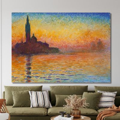 San Giorgio Maggiore Al Tramonto Claude Monet mnt132 quadro stampa su tela