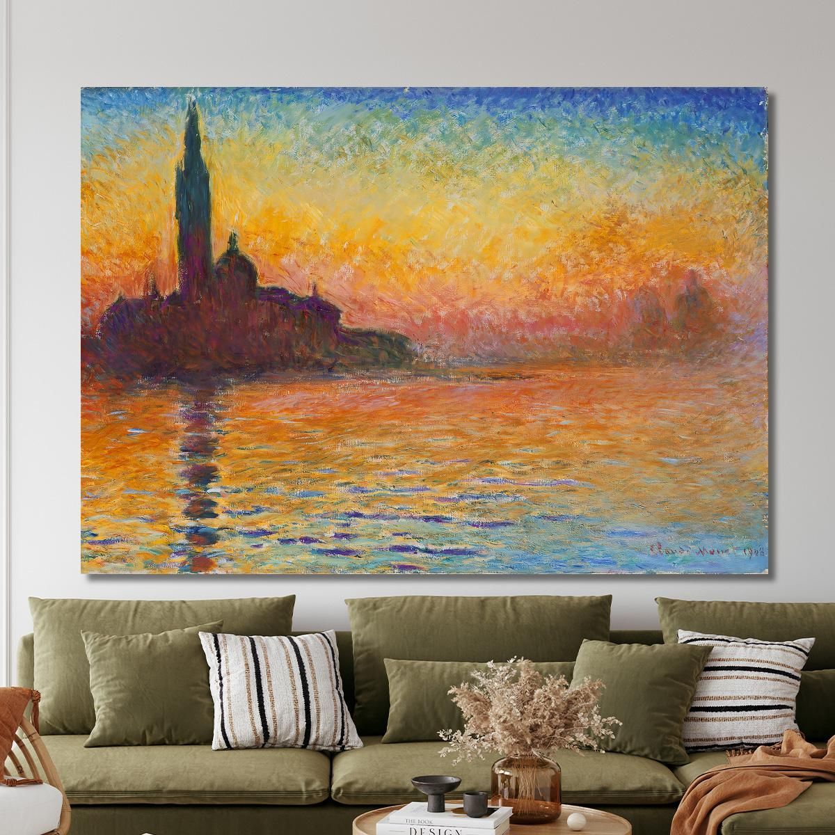 San Giorgio Maggiore Al Tramonto Claude Monet mnt132 quadro stampa su tela