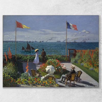 Giardino A Sainte-Adresse Claude Monet mnt133 quadro stampa su tela