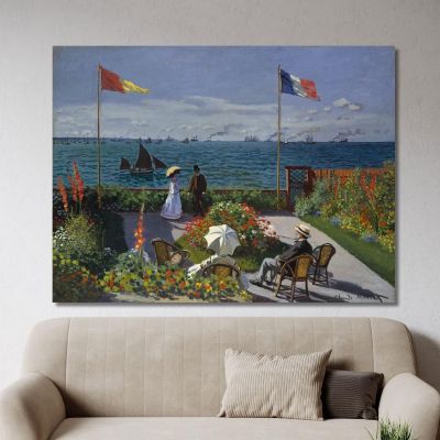 Giardino A Sainte-Adresse Claude Monet mnt133 quadro stampa su tela