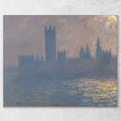 Cámaras Del Parlamento, Efecto Del Sol Claude Monet, mnt159 cuadro en lienzo