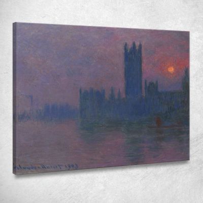 Camere Del Parlamento Tramonto Claude Monet mnt160 quadro stampa su tela