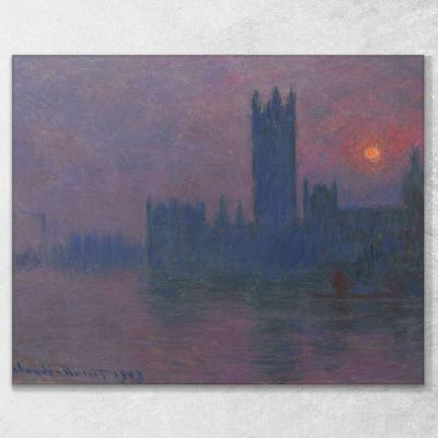 Camere Del Parlamento Tramonto Claude Monet mnt160 quadro stampa su tela