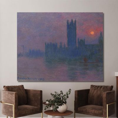 Camere Del Parlamento Tramonto Claude Monet mnt160 quadro stampa su tela