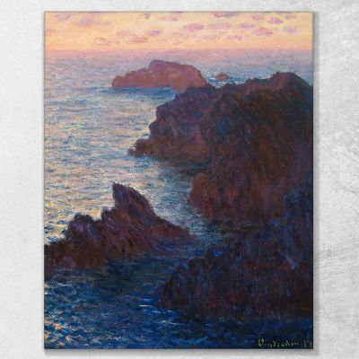 Rocce A Belle-Île Port-Domois Claude Monet mnt164 quadro stampa su tela