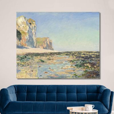 Spiaggia E Scogliere Di Pourville Al Mattino Claude Monet mnt165 quadro stampa su tela