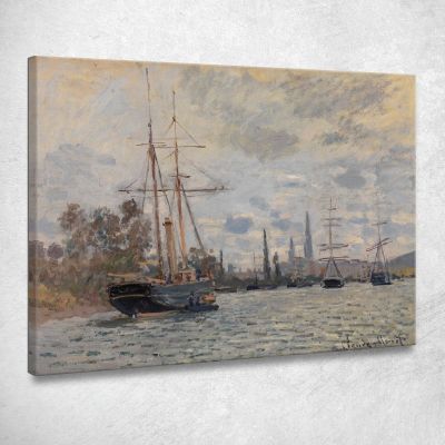 La Senna Vicino A Rouen Claude Monet mnt175 quadro stampa su tela