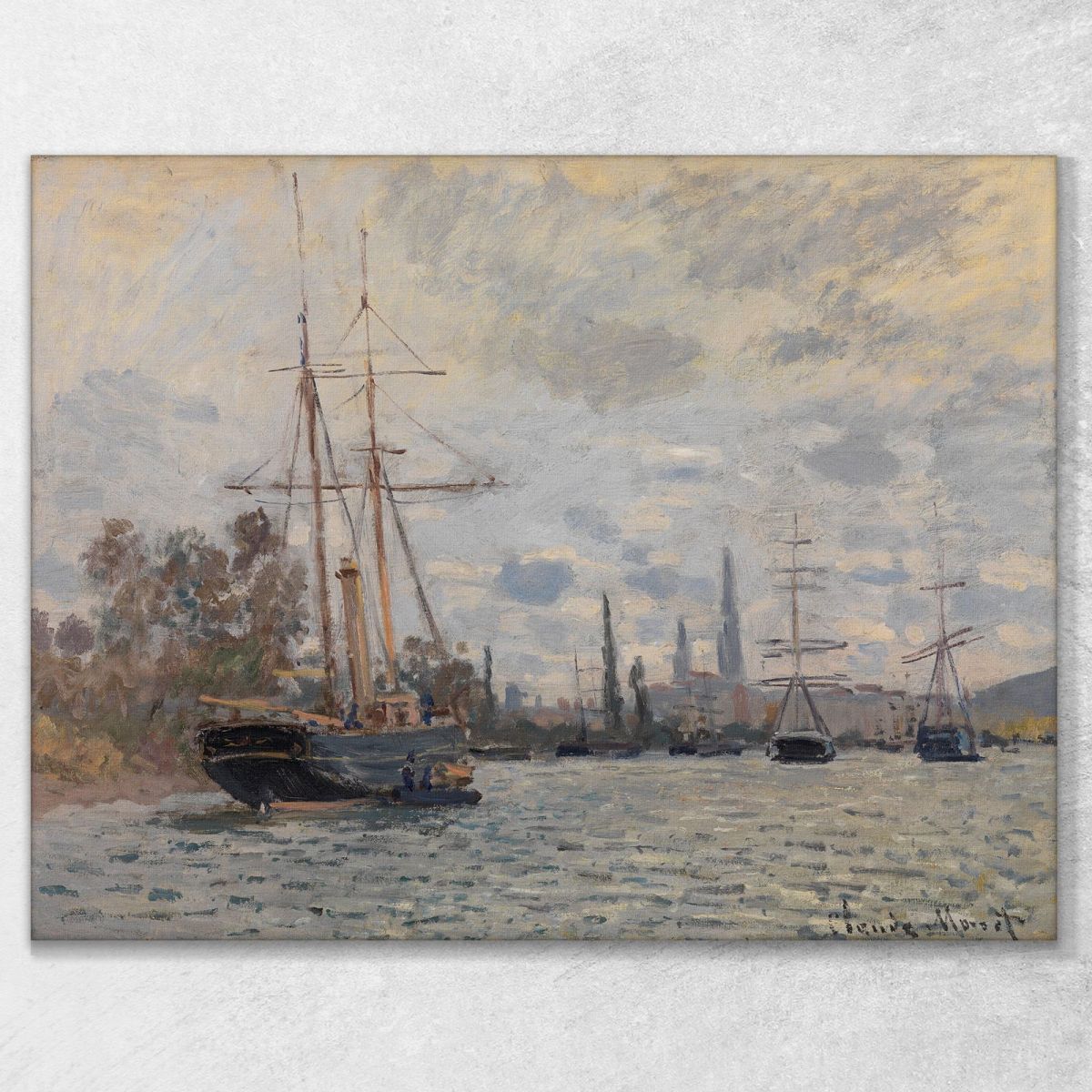 La Senna Vicino A Rouen Claude Monet mnt175 quadro stampa su tela