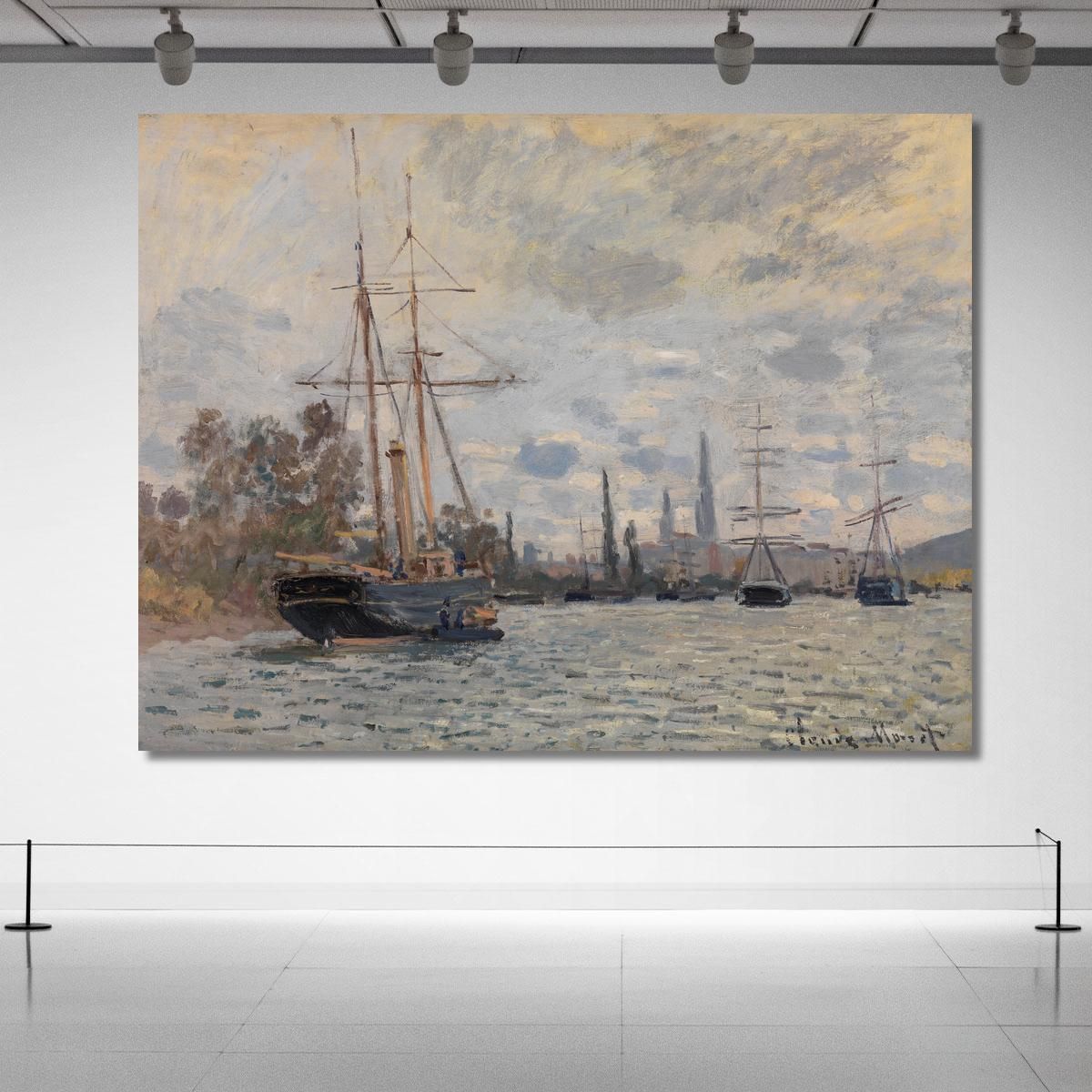 La Senna Vicino A Rouen Claude Monet mnt175 quadro stampa su tela