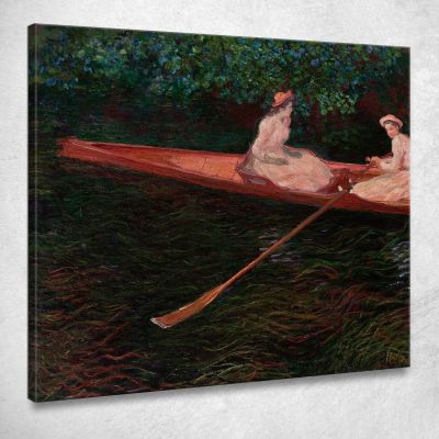 La Canoa Su Epte Claude Monet mnt178 quadro stampa su tela