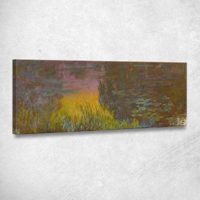 Le Ninfee - Sole Al Tramonto Claude Monet mnt179 quadro stampa su tela