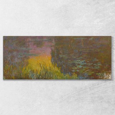 Le Ninfee - Sole Al Tramonto Claude Monet mnt179 quadro stampa su tela