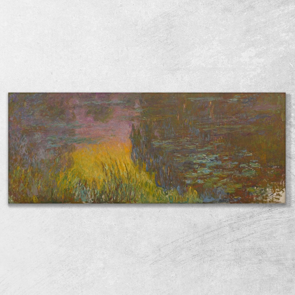 Le Ninfee - Sole Al Tramonto Claude Monet mnt179 quadro stampa su tela