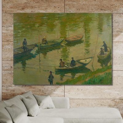 Pescatori Sulla Senna Vicino A Poissy Pescatori Sulla Senna Vicino A Poissy Claude Monet mnt186 quadro stampa su tela