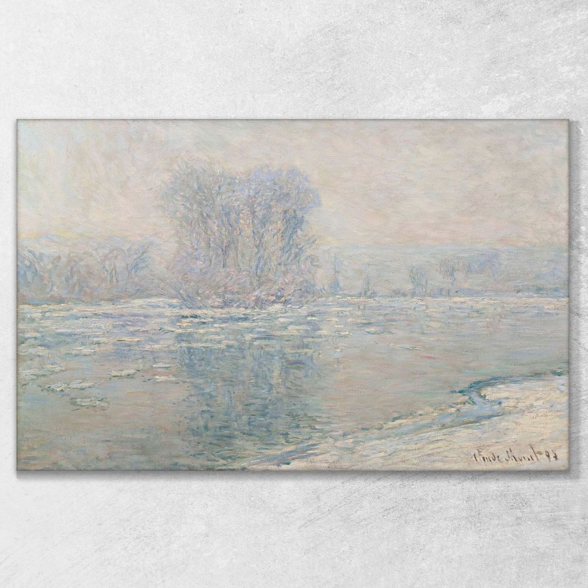 Cubetti Di Ghiaccio Effetto Bianco Claude Monet mnt241 quadro stampa su tela