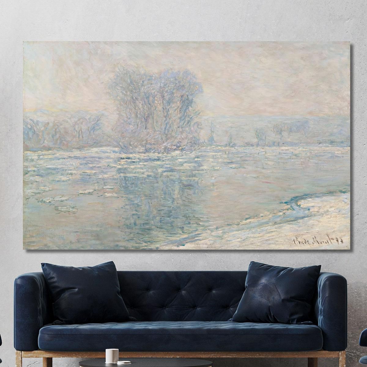 Cubetti Di Ghiaccio Effetto Bianco Claude Monet mnt241 quadro stampa su tela