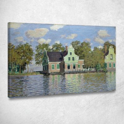 Case Sulla Riva Del Fiume Zaan Claude Monet mnt248 quadro stampa su tela