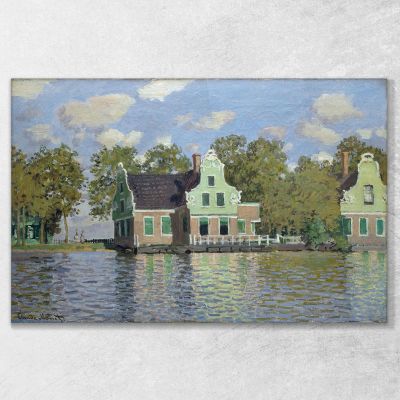 Case Sulla Riva Del Fiume Zaan Claude Monet mnt248 quadro stampa su tela