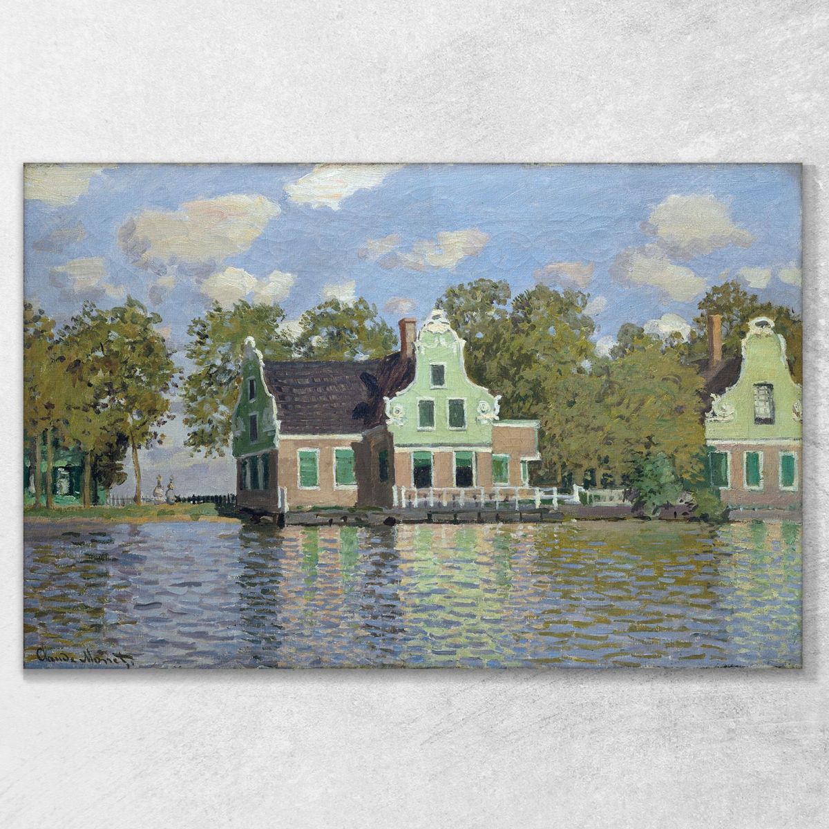 Case Sulla Riva Del Fiume Zaan Claude Monet mnt248 quadro stampa su tela