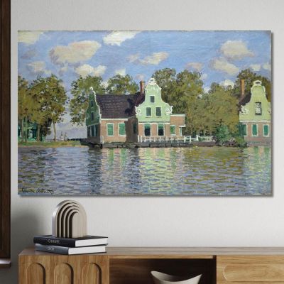 Case Sulla Riva Del Fiume Zaan Claude Monet mnt248 quadro stampa su tela